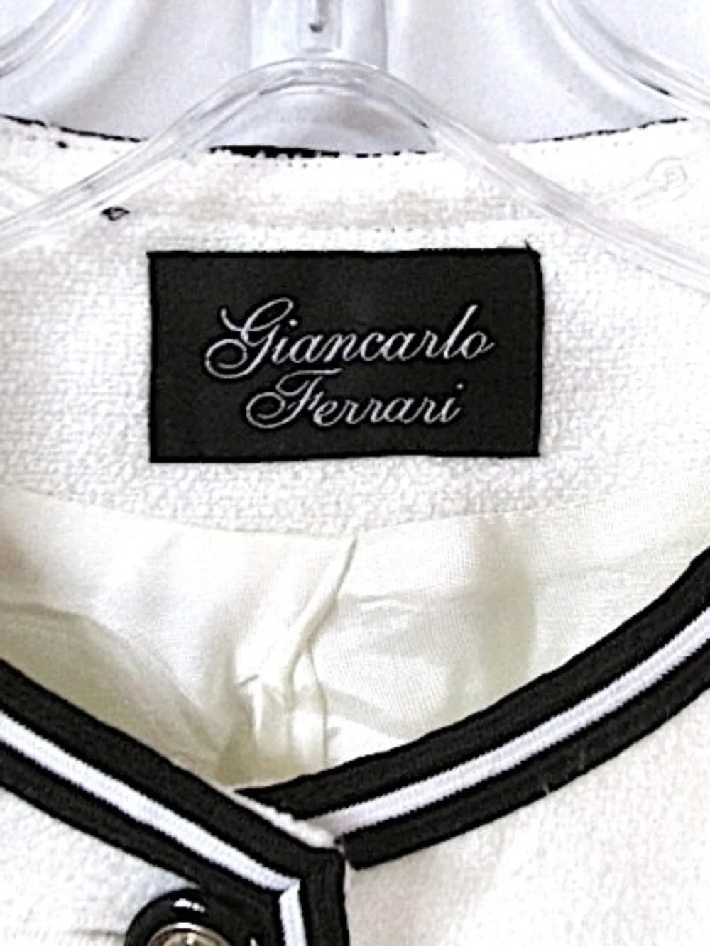 Giancarlo Ferrari Ivory Boucle Chanel-Style Jacket, Size 8